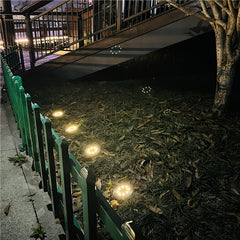 4pcs LED Solar Buried Lights Outdoor Waterproof Stainless Steel Lawn Lights
