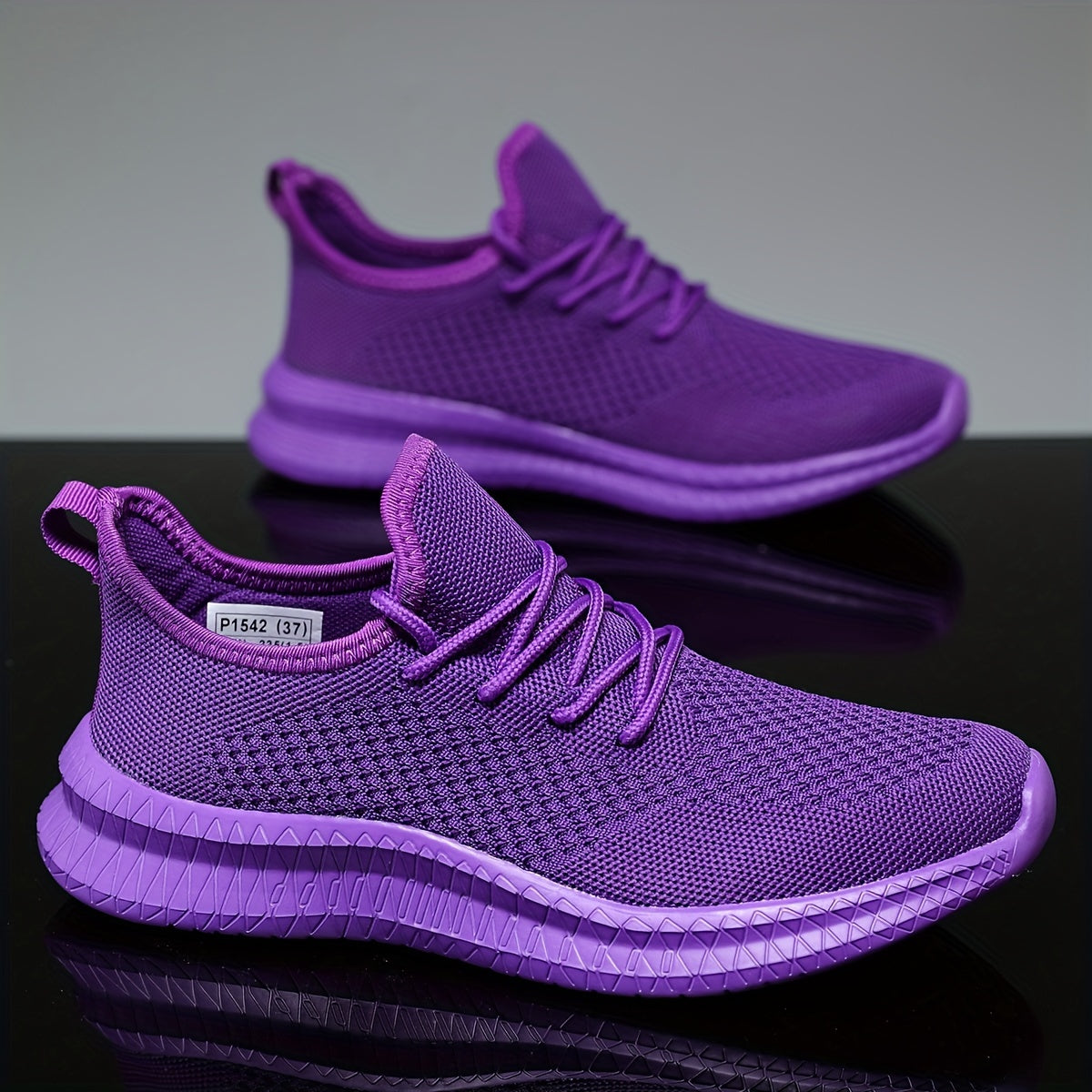 Women's Breathable Running Sports Shoes Low Top Lace Up Sneakers