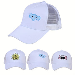 Cartoon Printed Baseball Cap Mesh Trucker Hat Adjustable Sun Hat
