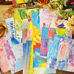 24pcs Scrapbook Paper Journal Material Pigment Background Single Sided Paper