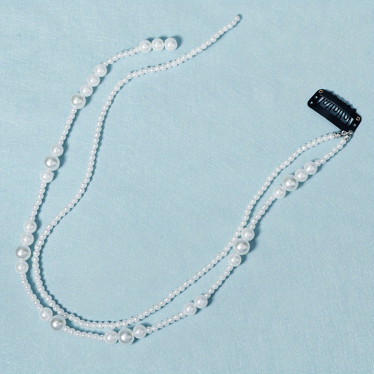 Faux Pearl Beaded Tassel Hair Clip Headpiece