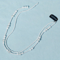 Faux Pearl Beaded Tassel Hair Clip Headpiece