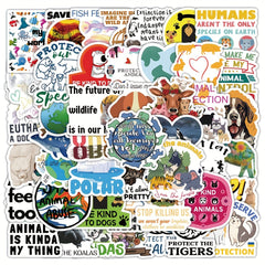 50pcs Cartoon Animal Graffiti Stickers for Phones Computers Cups
