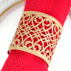 10pcs Rose Butterfly Napkin Rings for Wedding Party Home Decor