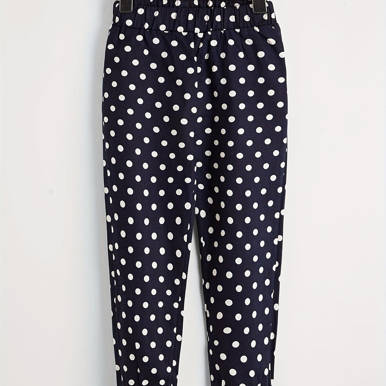 Toddler Girls Polka Dot Elastic Waist Casual Pants