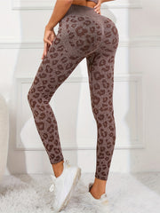 Leopard High Waist Yoga Pants Sports Fitness Running Trousers