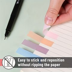 Colorful Transparent Sticky Tabs for Books, 80-Pack