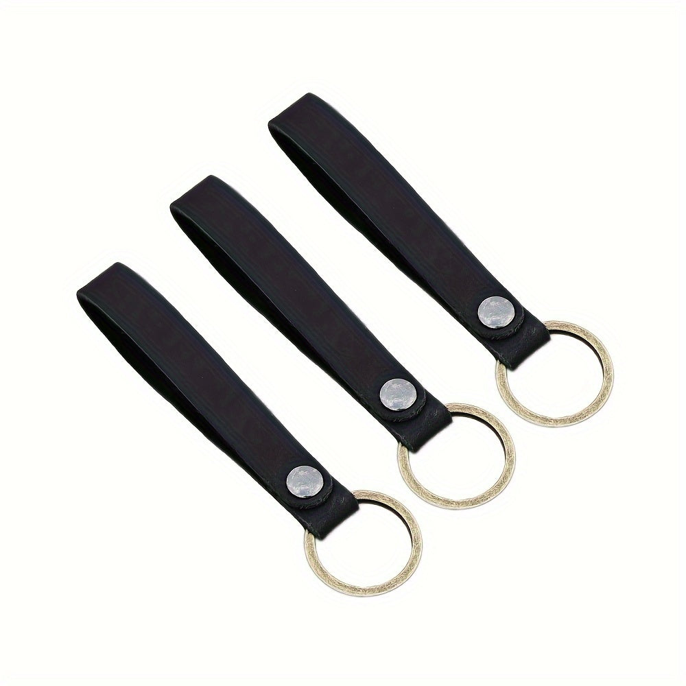 5pcs Cowhide Key Chain With Strong Buckle for Camping Hiking Travel