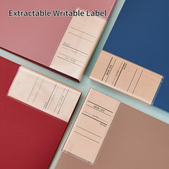 10pcs Retro A4 Document Folder File Storage Folder