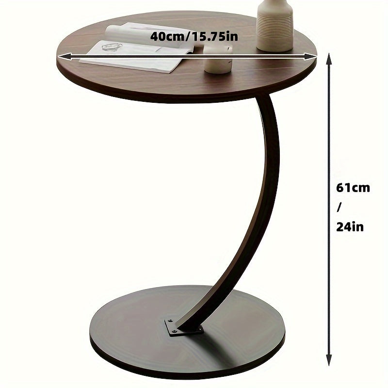 C Shaped End Table For Couch Sofa And Bed