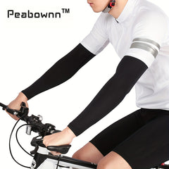 Peabownn Sports Compression Arm Sleeves, UV Protection & Anti Slip Arm Sleeves