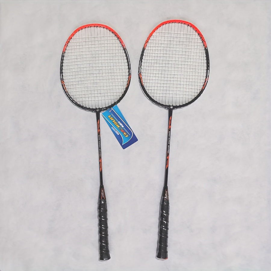 Iron Alloy Badminton Racket + 3-Layer Oxford Bag