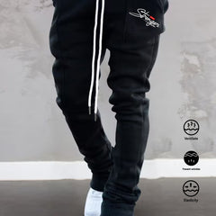 Men's Letter Print Joggers Casual Loose Fit Drawstring Pants