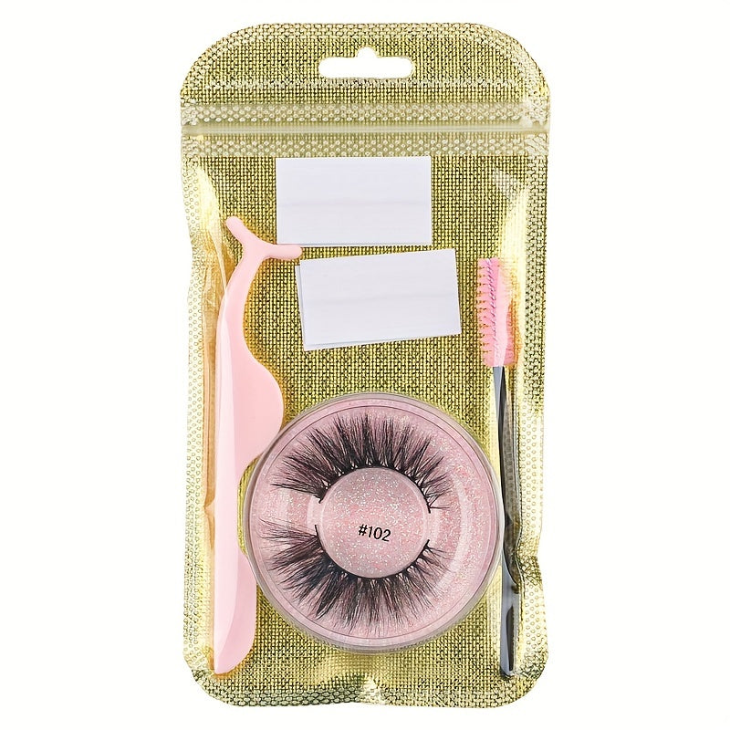 Reusable Self Adhesive Eyelashes Glue 3d Wispy Natural Makeup Lashes