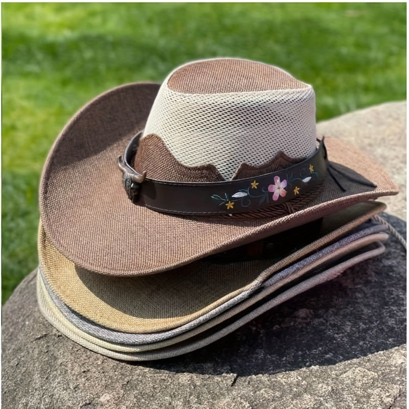 Western Cowboy Hat for Outdoor Travel Sunscreen Shading Vacation