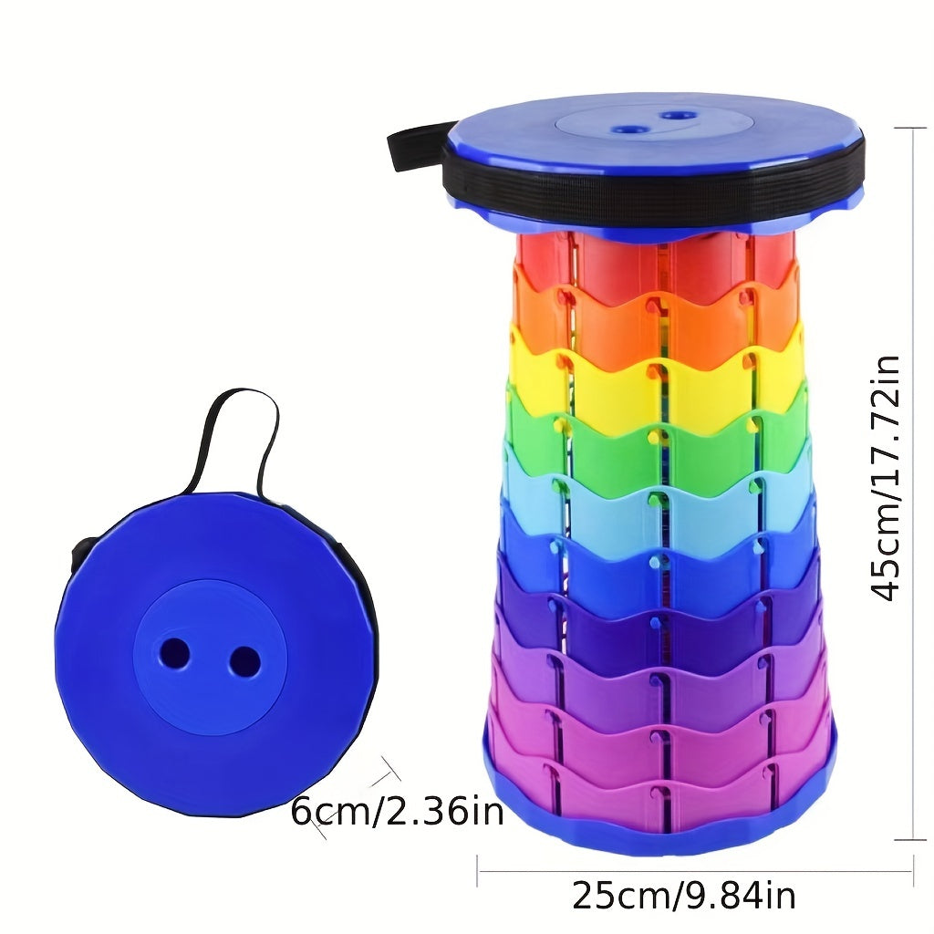 Adjustable Rainbow Folding Stool for Camping & Fishing