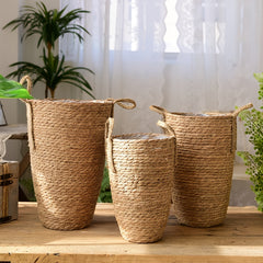 Nordic Woven Flower Basket Home Storage Living Room Decoration