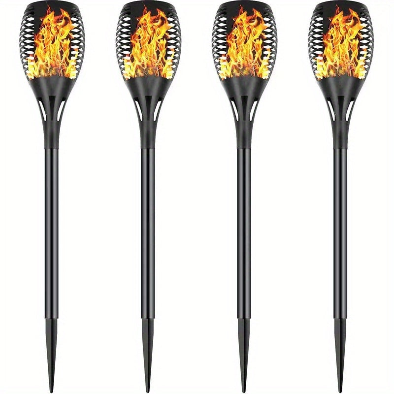 Solar Flame Lights Outdoor 12LEDs Waterproof Landscape Plug-In Lawn Light