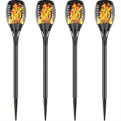 Solar Flame Lights Outdoor 12LEDs Waterproof Landscape Plug-In Lawn Light