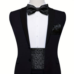 Classic Silk Solid Cummerbunds For Men Tuxedo Formal Dresses Vintage