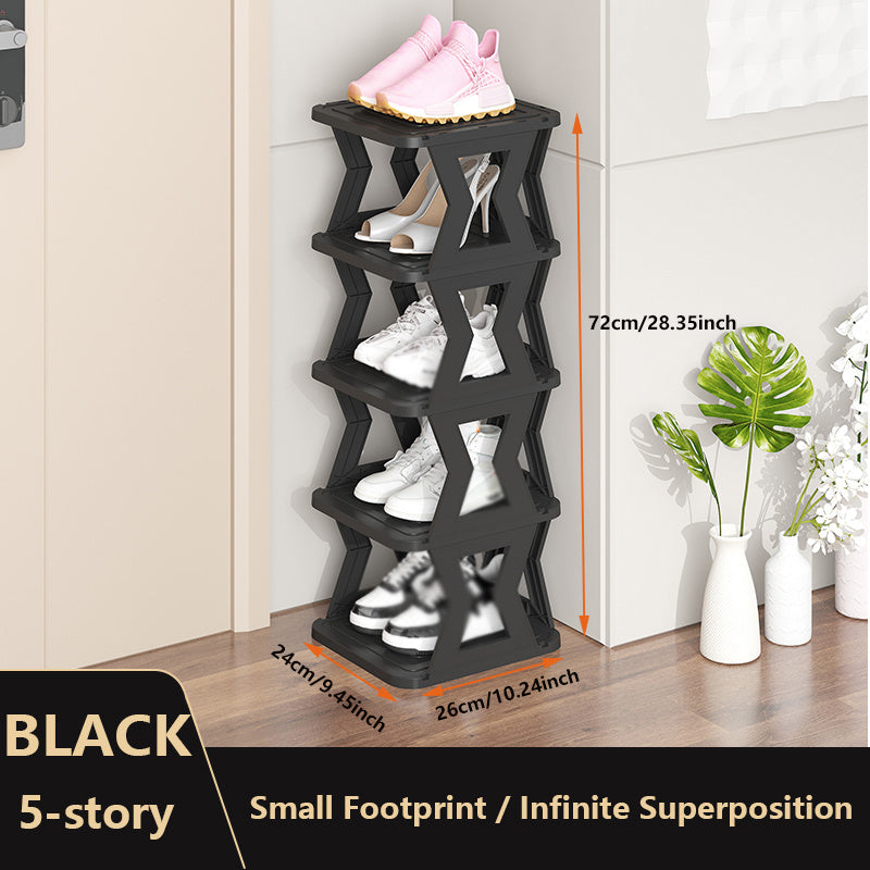 Layered Shoe Rack Modern Minimalist Shoe Cabinet Vertical Storage Rack