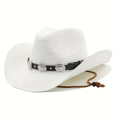 Boho Cowboy Straw Hat for Beach, Versatile Sun Hat