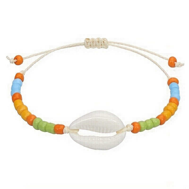 Colorful Acrylic Shell Bracelet with Beads for Girls