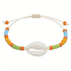 Colorful Acrylic Shell Bracelet with Beads for Girls