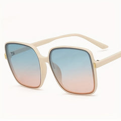 Men's Square Frame Sunglasses Casual Mixed Decorative Eyewear