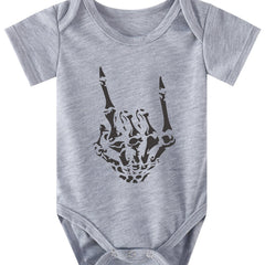 Skull Hand Halloween Funny Pattern Print Onesie Baby Pregnancy Sweatshirt