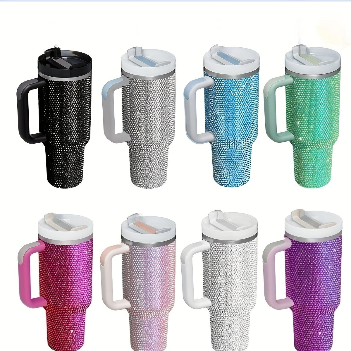 40oz Studded Tumbler Stainless Steel Insulated Water Bottle with Lid