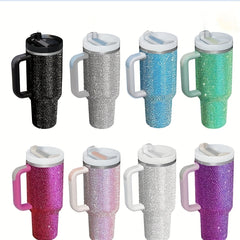 40oz Studded Tumbler Stainless Steel Insulated Water Bottle with Lid