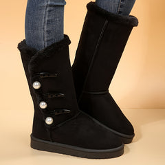 High Top Snow Boots for Women Winter Warm Hiking Boots