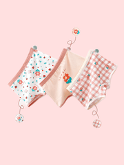 Toddler Girl's Floral Print Cotton Boxer Briefs
