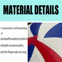 1pc Size 5 PU Leather Volleyball for Training and Competition