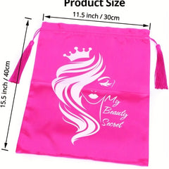 Large Hair Storage Bags with Drawstring for Extensions Bundles Wigs