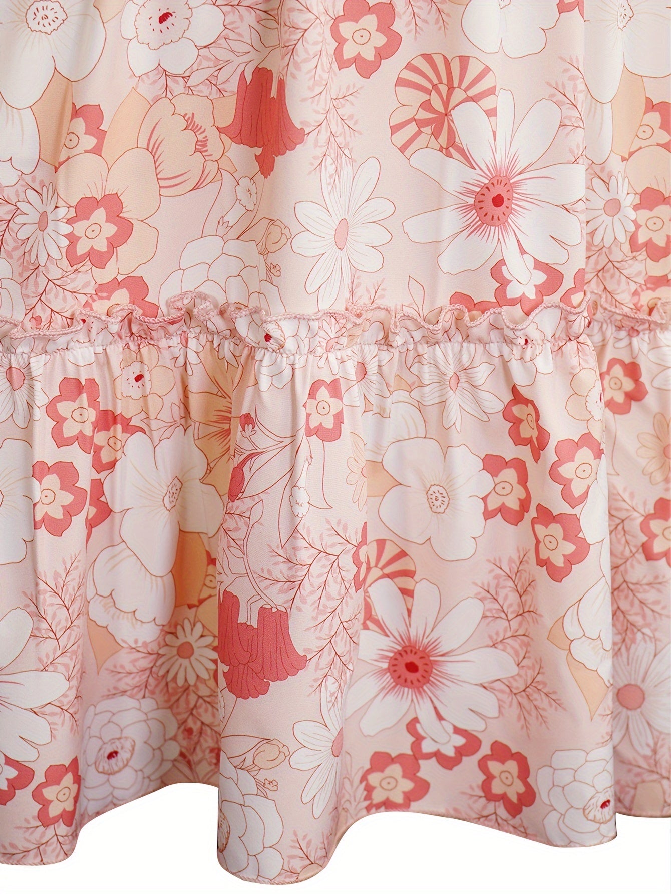 Casual Dress Women's Plus Floral Print Smock Dress