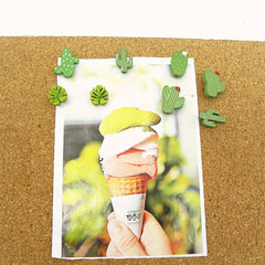 40pcs Cactus Palm Wooden Push Pins Thumb Tacks Green Wood Map Pin