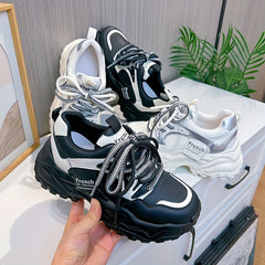 Spring Thick Bottom Sports Shoes Women's Running Shoe