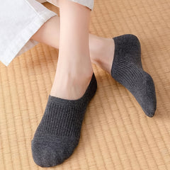10 Pairs Women's No Show Socks Lightweight Non Slip Solid Boat Socks