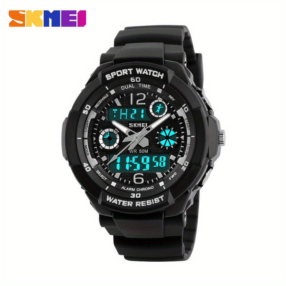 Waterproof Dual Time Sports Watch