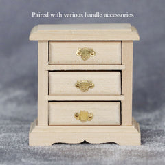 20pcs Golden Door Handles and Drawer Pulls for 1:12 Dollhouse Furniture