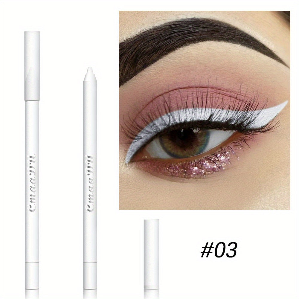 12 Colorful Metallic Eyeliner Pens Long Lasting Waterproof Stick