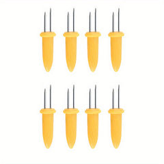 8pcs Stainless Steel Corn Needle Corn Plug Portable Barbecue Fork