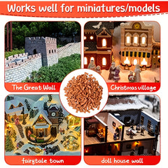 40pcs 1:16 Scale Red Bricks Dollhouse & Mini Garden Building Blocks