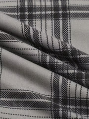 Colorblock Plaid Lounge Pants Elastic Waistband Women's Loungewear