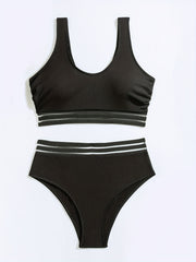 Ribbed Mesh Bikini Set