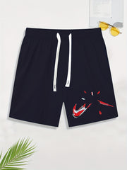 Men's Comfy Stretch Elastic Waist Drawstring Shorts for Summer
