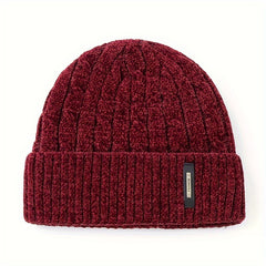 Letter Knitted Beanie Hat Outdoor Cycling Pullover Hat