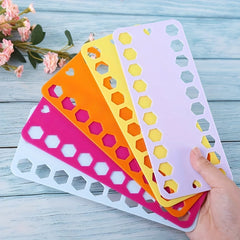 5pcs Plastic Spools Thread Winder Board Cards for Cross Stitch Storage